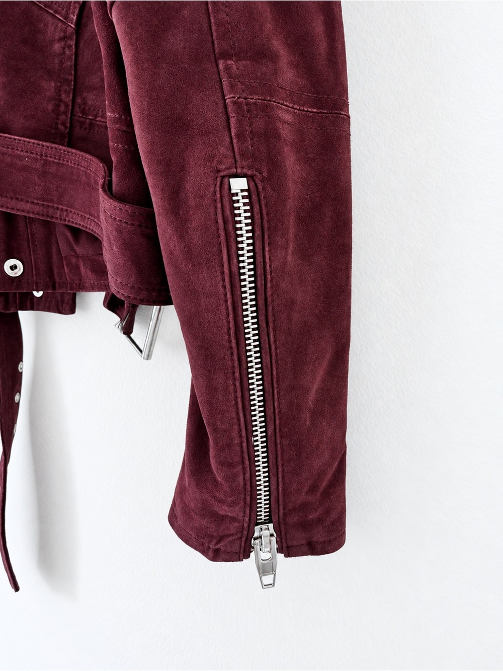 Blank NYC Plum Suede Moto Jacket - Picture 4 of 5